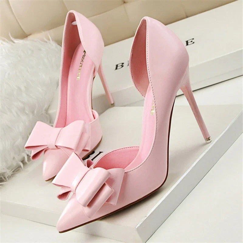 Women'S Formal Wear To A Wedding - Spring Party Elegant Pink Butterfly-Knot High