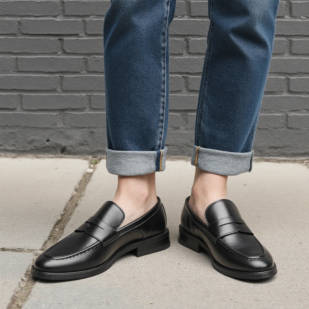 Men's Black Penny Loafers Clas - Women Formal Wear For Summer review and price