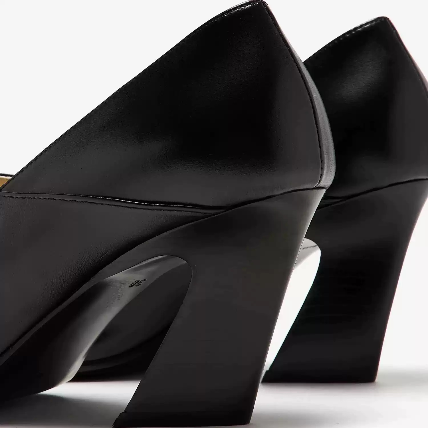 Women's Black Leather Square T - Women Formal Office Wear Shoes review and price