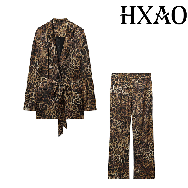 HXAO Leopard Pants Sets 2 Piec - Women'S Formal Wear Pants review and price