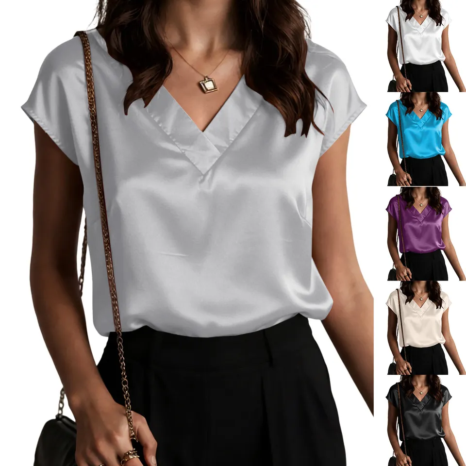 Women Silk Satin Tank Tops V N - Silk Camisole Work review and price