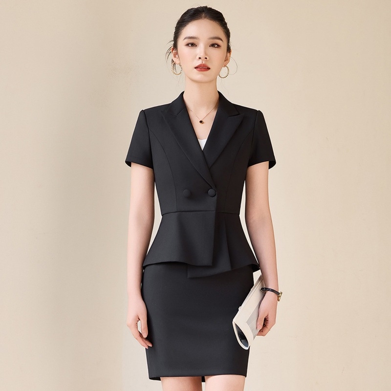 Gray short-sleeved suit for wo - Women Formal Wear Store review and price
