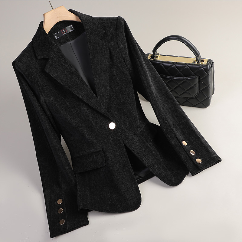 Yellow Gold Velvet Blazer Wome - Women Formal Wear Office review and price