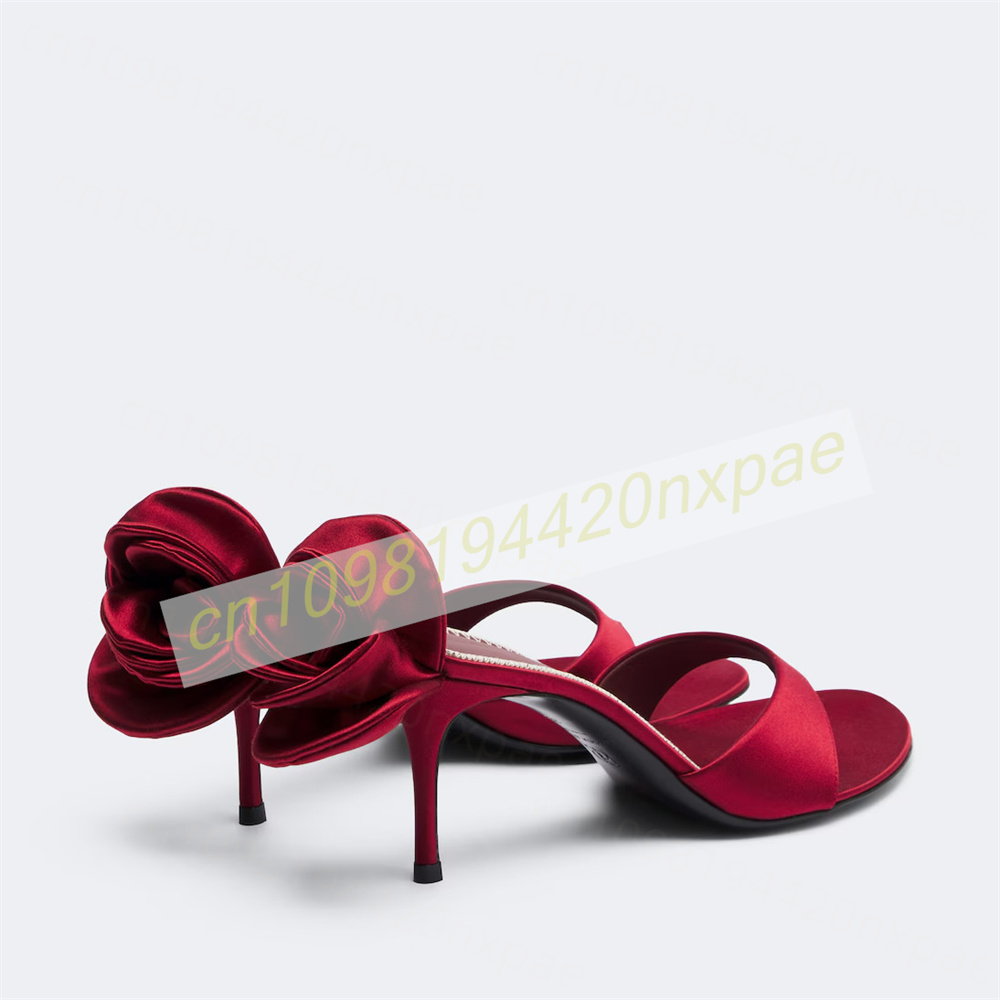 Women Red Satin Thong Mule San - Women'S Formal Wear To A Wedding review and price