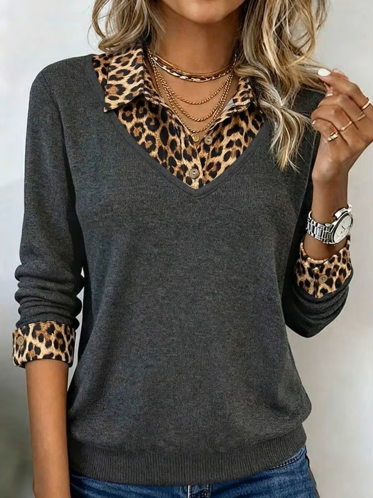 A ladies' V-neck long-sleeved  - Women Formal Wear Office review and price