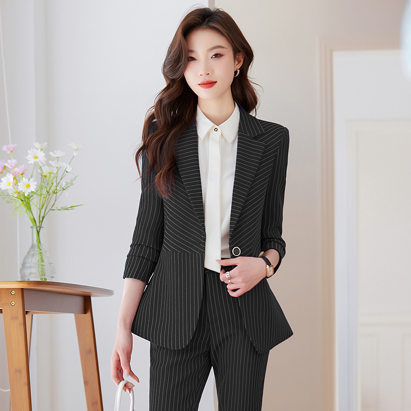 Blue striped suit for women202 - Women Formal Wear Store review and price